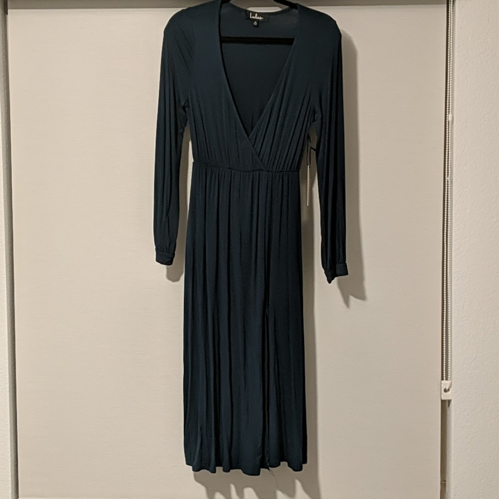 Green midi dress